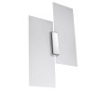Applique Acier Chrome/Blanc E27 2 Fabiano