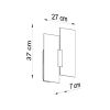Applique Acier Chrome/Blanc E27 2 Fabiano