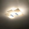 Plafonnier Acier Chrome/Blanc E27 3 Fabiano