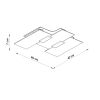 Plafonnier Acier Chrome/Blanc E27 3 Fabiano