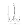 Lustre Acier Blanc E14 3 Minerwa