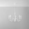 Lustre Acier Blanc E14 5 Minerwa