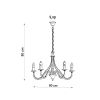 Lustre Acier Blanc E14 5 Minerwa