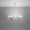 Lustre Acier Blanc E14 7 Minerwa