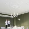 Lustre Acier Blanc E14 7 Minerwa