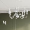 Lustre Acier Blanc E14 7 Minerwa