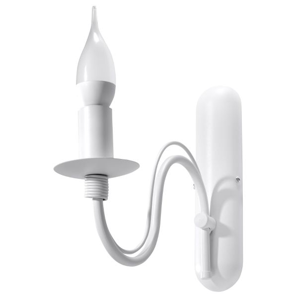 Applique Acier Blanc E14 1 Minerwa