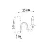 Applique Acier Blanc E14 1 Minerwa