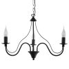 Lustre Acier Noir E14 3 Minerwa