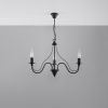 Lustre Acier Noir E14 3 Minerwa