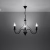 Lustre Acier Noir E14 3 Minerwa