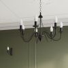 Lustre Acier Noir E14 3 Minerwa