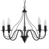 Lustre Acier Noir E14 5 Minerwa