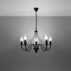 Lustre Acier Noir E14 5 Minerwa