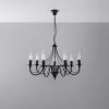 Lustre Acier Noir E14 7 Minerwa