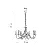 Lustre Acier Noir E14 7 Minerwa