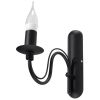 Applique Acier Noir E14 1 Minerwa