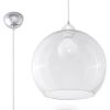 Suspension Acier Transparent E27 1 Ball