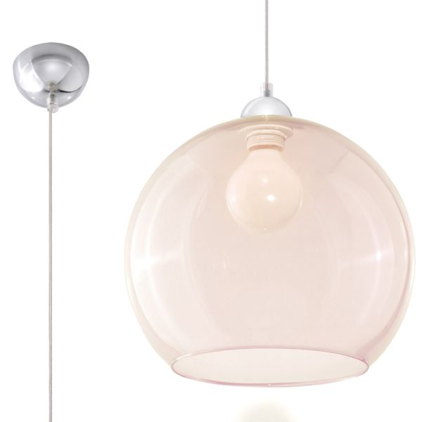Suspension Acier Champagne E27 1 Ball