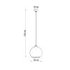 Suspension Acier Champagne E27 1 Ball