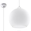 Suspension Acier Blanc E27 1 Ball