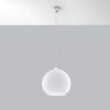 Suspension Acier Blanc E27 1 Ball