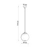 Suspension Acier Blanc/Chromé E27 1 Ugo 20