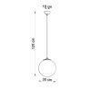Suspension Acier Blanc/Chromé E27 1 Ugo 30