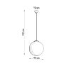 Suspension Acier Blanc/Chromé E27 1 Ugo 40