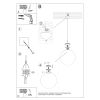 Suspension Acier Blanc/Chromé E27 1 Ugo 40
