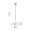Suspension Béton Gris E27 1 Afra