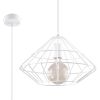 Suspension Acier Blanc E27 1 Umberto