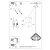 Suspension Acier Noir E27 1 Umberto