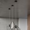 Suspension Acier Noir E27 1 Umberto