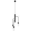Suspension Acier Noir E27 3 Duomo