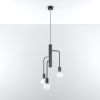 Suspension Acier Noir E27 3 Duomo