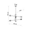 Suspension Acier Noir E27 6 Duomo