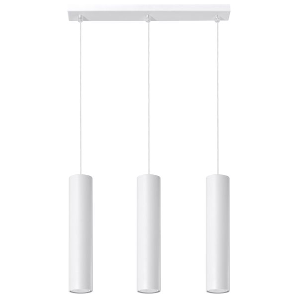 Suspension Acier Blanc GU10 3 Lagos Line