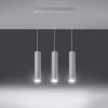 Suspension Acier Blanc GU10 3 Lagos Line