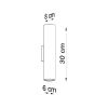 Applique Acier Blanc GU10 2 Lagos