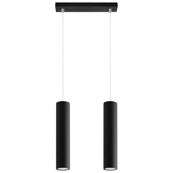 Suspension Acier Noir GU10 2 Lagos Line