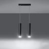 Suspension Acier Noir GU10 2 Lagos Line