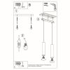 Suspension Acier Noir GU10 2 Lagos Line
