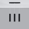 Suspension Acier Noir GU10 3 Lagos Line