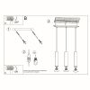 Suspension Acier Noir GU10 3 Lagos Line