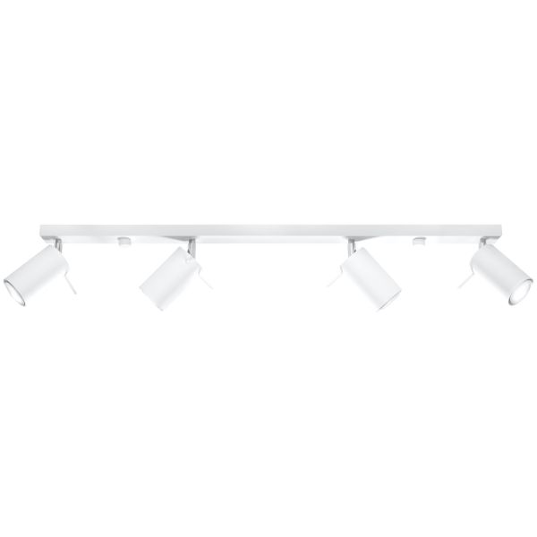 Plafonnier Acier Blanc GU10 4 Ring Line