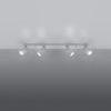 Plafonnier Acier Blanc GU10 4 Ring Line
