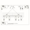 Plafonnier Acier Blanc GU10 4 Ring Line