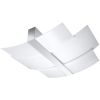 Plafonnier Acier Chrome/Blanc E27 3 Celia