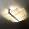 Plafonnier Acier Chrome/Blanc E27 3 Celia